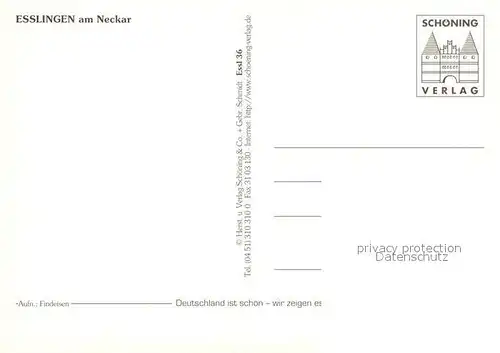 AK / Ansichtskarte Esslingen_Neckar Marktplatz Kirche Esslingen Neckar