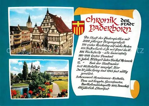 AK / Ansichtskarte Paderborn Rathaus Marktplatz Paderquellen Paderborn