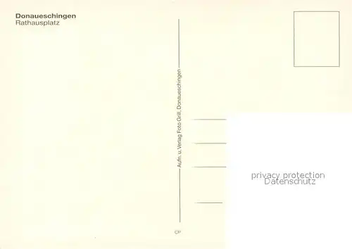 AK / Ansichtskarte Donaueschingen Rathausplatz Donaueschingen