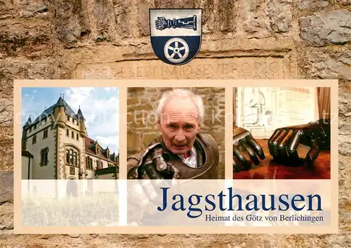 AK / Ansichtskarte Jagsthausen_Jagst Schloss Goetz von Berlichingen Schauspieler Jagsthausen_Jagst