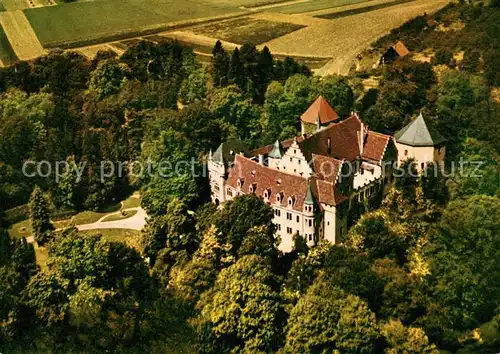 AK / Ansichtskarte Jagsthausen_Jagst Goetzenburg Fliegeraufnahme Jagsthausen_Jagst