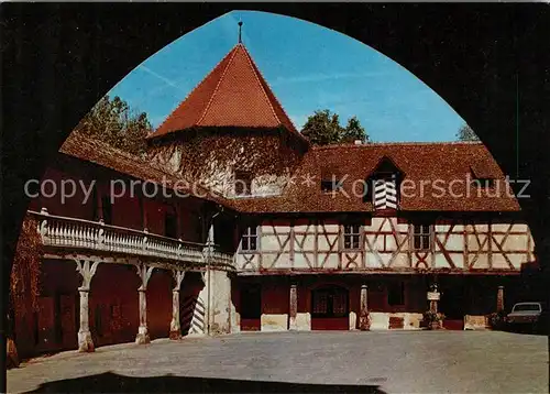 AK / Ansichtskarte Jagsthausen_Jagst Schlosshof Jagsthausen_Jagst