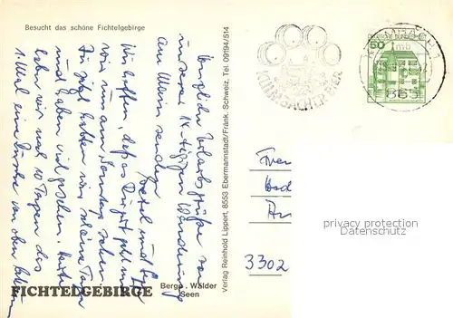 AK / Ansichtskarte Fichtelgebirge Bischofsgruen Fichtelberg Fichtelsee Asenturm Bad Berneck Warmensteinach Ochsenkopflift Fichtelgebirge