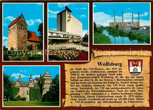AK / Ansichtskarte Wolfsburg St Annenkirche Rathaus VW Werk Schloss Wolfsburg