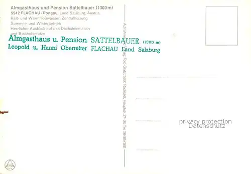 AK / Ansichtskarte Flachau Almgasthaus Sattelbauer Dachstein  Flachau