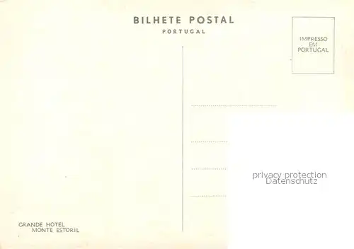 AK / Ansichtskarte Monte_Estoril Grande Hotel Monte_Estoril