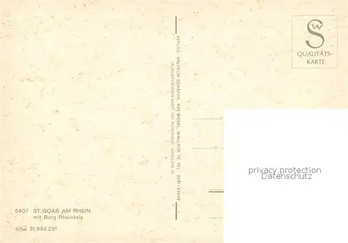 AK / Ansichtskarte St_Goar Burg Rheinfels Fliegeraufnahme St_Goar