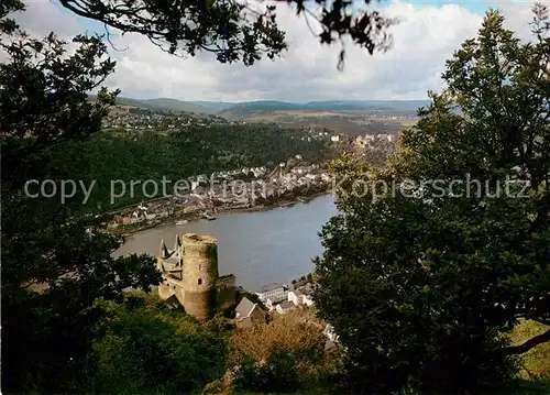 AK / Ansichtskarte St_Goar Panorama Blick ueber Burg Katz Rheintal St_Goar