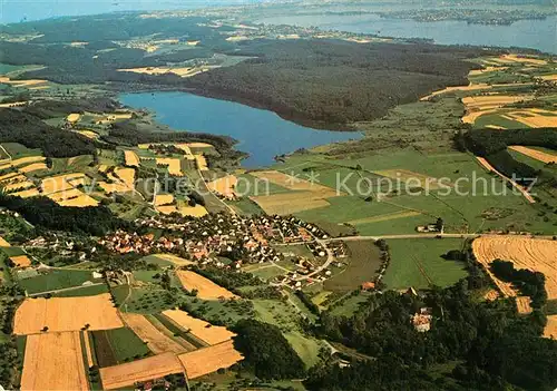 AK / Ansichtskarte Moeggingen_Radolfzell_Bodensee Schloss Moeggingen mit Dorf und Mindelsee Fliegeraufnahme Moeggingen_Radolfzell