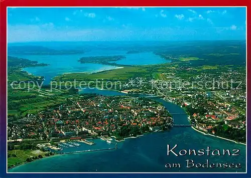 AK / Ansichtskarte Konstanz_Bodensee Fliegeraufnahme Konstanz_Bodensee
