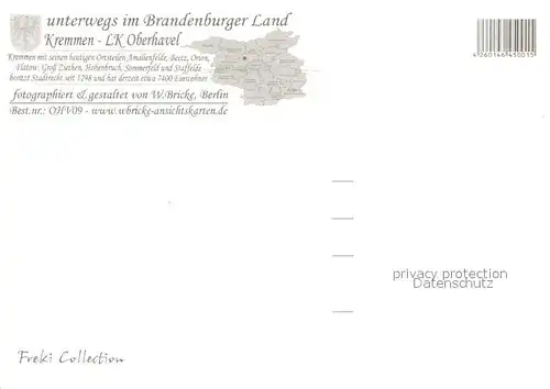 AK / Ansichtskarte Kremmen Rathaus Klinik Kremmener See Scheunenviertel Schloss Ziethen Kremmen