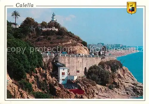 AK / Ansichtskarte Calella Faro Leuchtturm Kuestenpanorama Calella