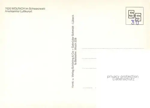 AK / Ansichtskarte Wolfach Rathaus Hauptstrasse Partie an der Kinzig Wolfach