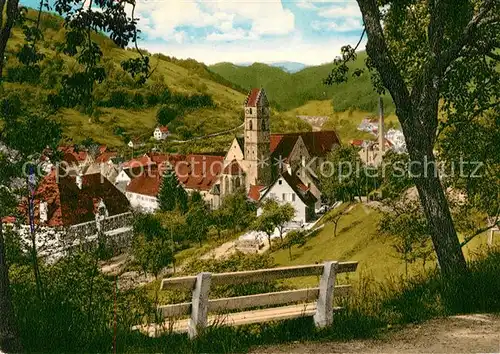 AK / Ansichtskarte Alpirsbach Ortsansicht mit Kirche Klosterstadt Kurstadt im Schwarzwald Alpirsbach