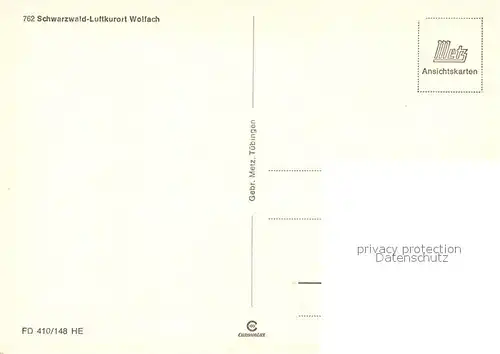 AK / Ansichtskarte Wolfach Panorama Kinzigtal Partie an der Kinzig Fassadenmalerei Wolfach