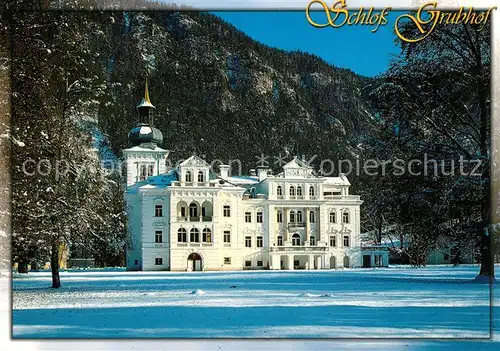 AK / Ansichtskarte St_Martin_Lofer Schloss Grubhof Winterpanorama St_Martin_Lofer