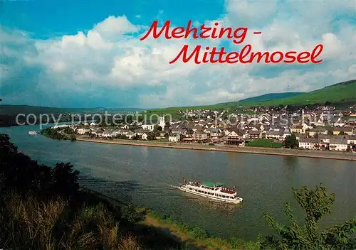 AK / Ansichtskarte Mehring_Mosel Panorama Blick ueber die Mittelmosel Roemische Moselweinstrasse Mehring Mosel