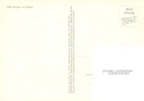 AK / Ansichtskarte Wangen_Allgaeu Paradiesstrasse Lindauer Tor Herrenstrasse Ravensburger Tor Rathaus St Martinskirche Chronik Wappen Wangen Allgaeu