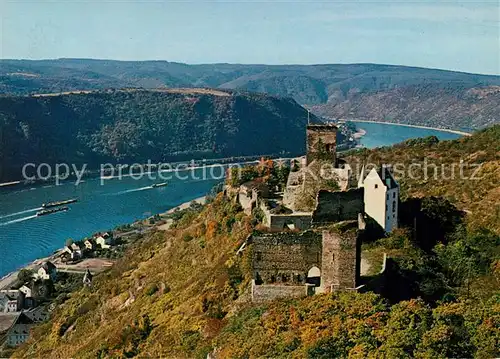 AK / Ansichtskarte Kamp Bornhofen Burg Sterrenberg Burgruine Rheintal Fliegeraufnahme Kamp Bornhofen