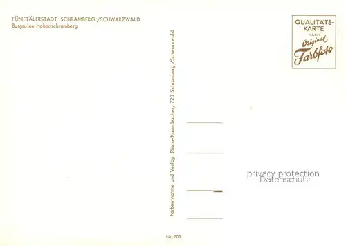 AK / Ansichtskarte Schramberg Burgruine Hohenschramberg Schramberg