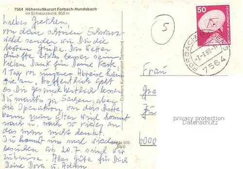 AK / Ansichtskarte Hundsbach_Forbach Brunnen Schoene Aussicht Landschaftspanorama Schwarzwald Kirche Hotel Restaurant Hundsbach Forbach