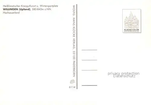 AK / Ansichtskarte Willingen_Sauerland Holzkreuz auf dem Iberg Denkmal Linnenkerl Stadtblick Muehlenkopfschanze Kurzentrum Willingen_Sauerland