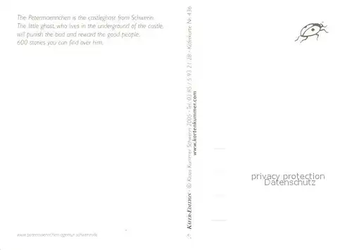 AK / Ansichtskarte Schwerin_Mecklenburg Das Petermaennchen mit Schweriner Schloss Schwerin_Mecklenburg