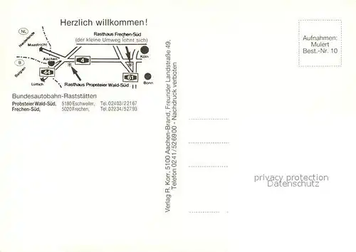 AK / Ansichtskarte Aachen Rasthaus Propsteier Wald Aachen
