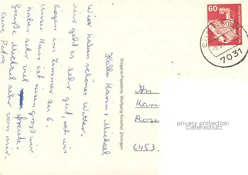 AK / Ansichtskarte Ehningen_Boeblingen Kirche in Mauren Wasserschloss Festhalle Kammerer Schule Ev Kirch Ehningen Boeblingen