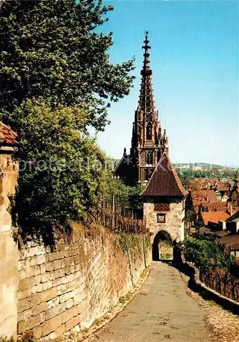 AK / Ansichtskarte Esslingen_Neckar Torturm mit Kirche Esslingen Neckar