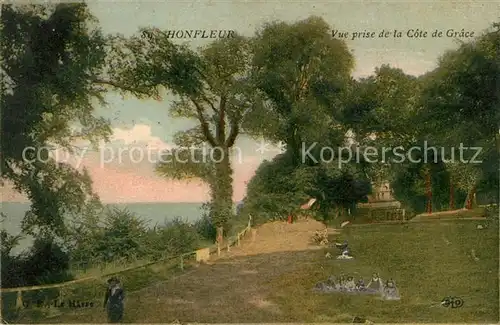 AK / Ansichtskarte Honfleur Vue prise de la Cote de Grace Honfleur
