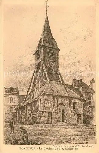 AK / Ansichtskarte Honfleur Le Clocher de Ste Catherine Honfleur