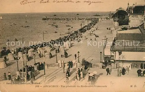 AK / Ansichtskarte Arcachon_Gironde Vue generale du Boulevard Promenade Arcachon Gironde