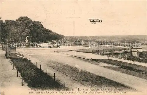 AK / Ansichtskarte Saint Germain en Laye Le Rond Point des Roses et la Terrasse construite par Le Notre Saint Germain en Laye