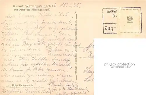 AK / Ansichtskarte Warmensteinach Blick vom Geiersberg Warmensteinach