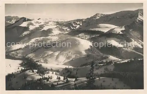 AK / Ansichtskarte Sudelfeld Panorama Skigelaende Sudelfeld