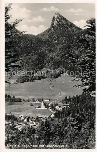 AK / Ansichtskarte Kreuth_Tegernsee mit Leonhardtstein Kreuth Tegernsee