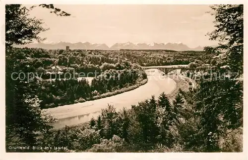 AK / Ansichtskarte Gruenwald_Muenchen Blick ins Isartal Gruenwald Muenchen