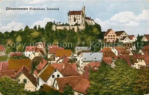 AK / Ansichtskarte Goessweinstein Teilansicht mit Burg Goessweinstein