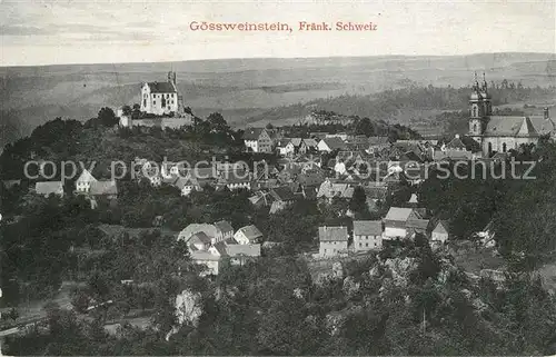 AK / Ansichtskarte Goessweinstein Panorama Schloss Kirche Goessweinstein