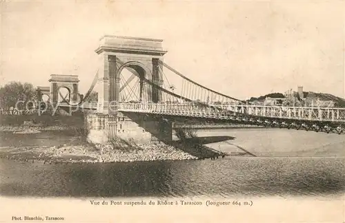 AK / Ansichtskarte Tarascon_Bouches du Rhone Rue du Pont suspendu du Rhone Tarascon Bouches du Rhone