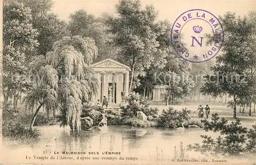AK / Ansichtskarte La_Malmaison Le Temple de lAmour dapres une estampe du temps La_Malmaison