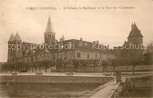 AK / Ansichtskarte Paray le Monial Abbaye la Basilique et la Tour des Chapelains Paray le Monial