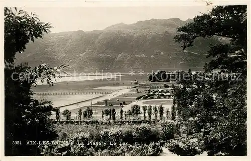 AK / Ansichtskarte Aix les Bains La Plage Le Lac Aix les Bains