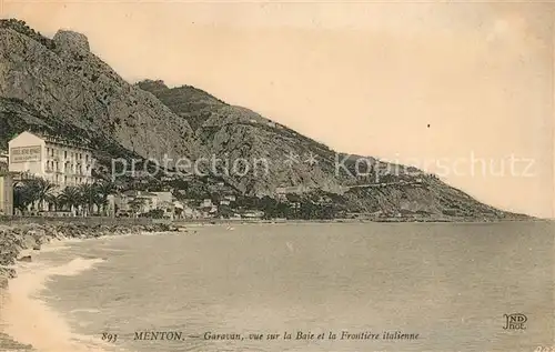 AK / Ansichtskarte Menton_Alpes_Maritimes Garavan Vue sur la Baie et la Frontiere italienne Menton_Alpes_Maritimes