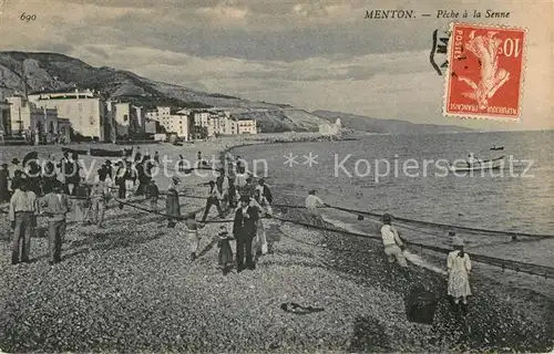 AK / Ansichtskarte Menton_Alpes_Maritimes Peche a la Senne Menton_Alpes_Maritimes