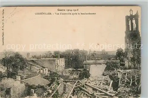 AK / Ansichtskarte Gerbeviller Apres le bombardement Grande Guerre 1914 1915 Truemmer 1. Weltkrieg Gerbeviller