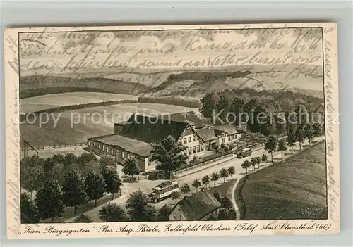 AK / Ansichtskarte Zellerfeld Hotel Restaurant Zum Buergergarten Kuenstlerkarte Zellerfeld