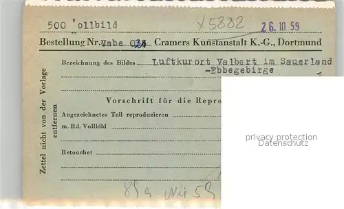 AK / Ansichtskarte Valbert Panorama Luftkurort Wintersportplatz Ebbegebirge Valbert