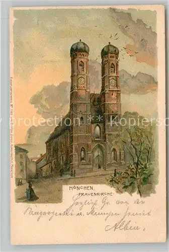 AK / Ansichtskarte Muenchen Frauenkirche Litho Muenchen